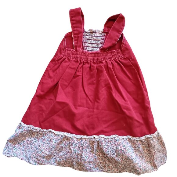 Vintage Girls 4T Dress Toddler 1970's Boho Peasant Jumper Sleeveless - Picture 5 of 6